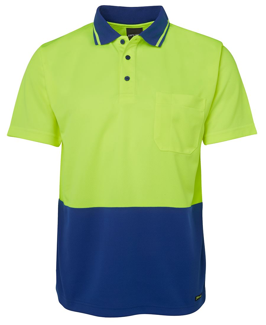 JB's Adults and Kids Hi Vis Non Cuff Traditional Polo 6HVNC