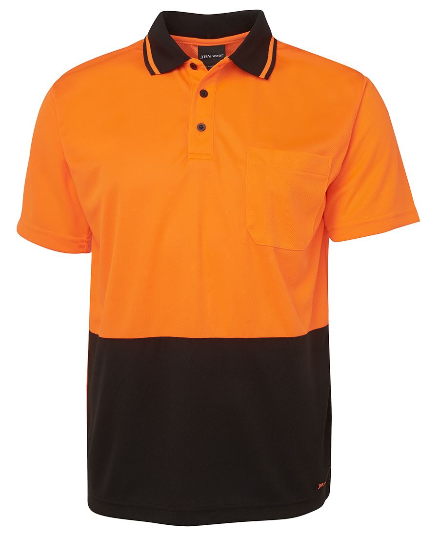 JB's Adults and Kids Hi Vis Non Cuff Traditional Polo 6HVNC