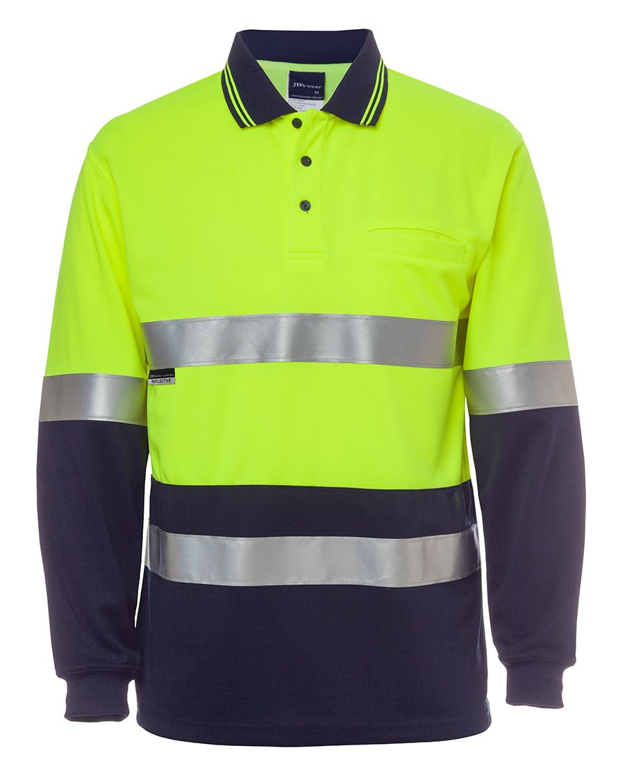 JB's Hi Vis L/S (D+N) Traditional Polo 6HVSL