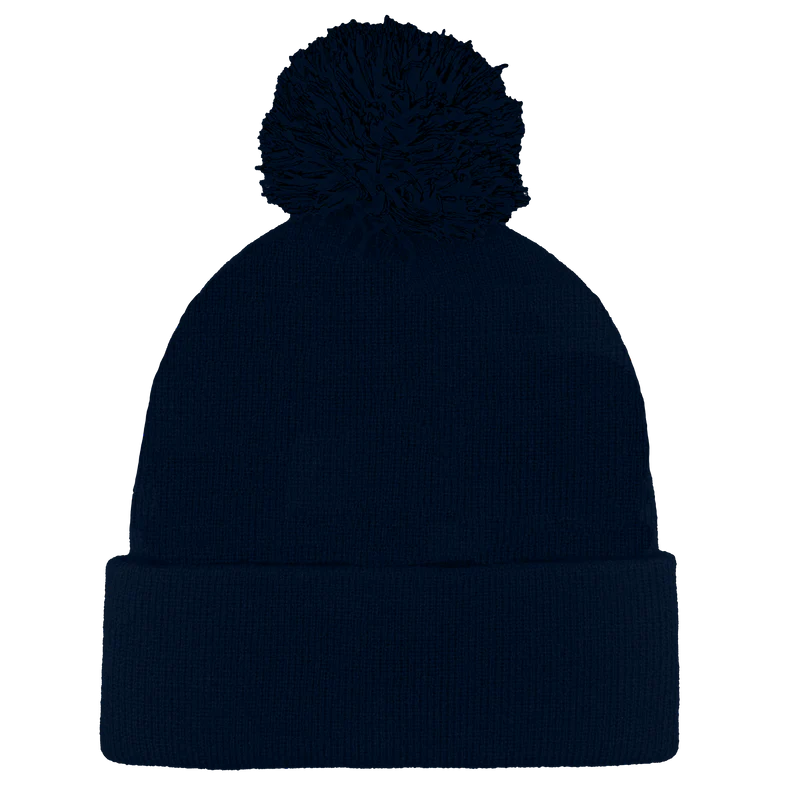B1900 Headwear24 Cuffed Knitted Pom Pom Beanie