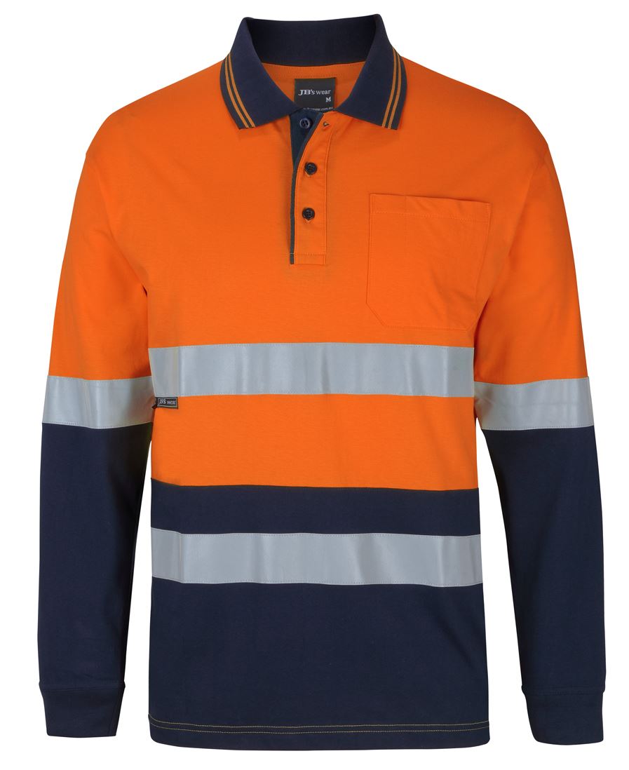 JB's Hi Vis (D+N) L/S Cotton Polo 6DCPL