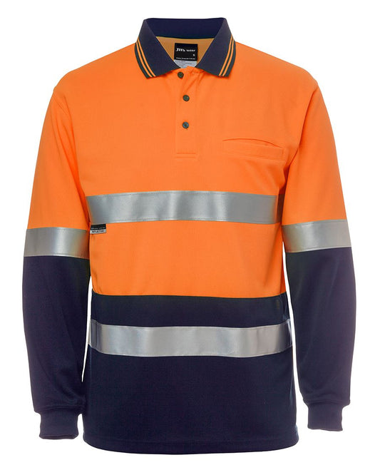 JB's Hi Vis L/S (D+N) Cotton Back Polo 6HMCB