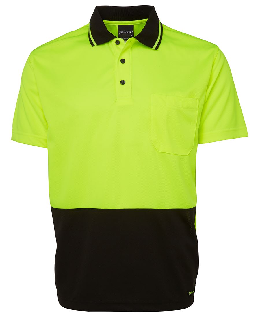 JB's Adults and Kids Hi Vis Non Cuff Traditional Polo 6HVNC