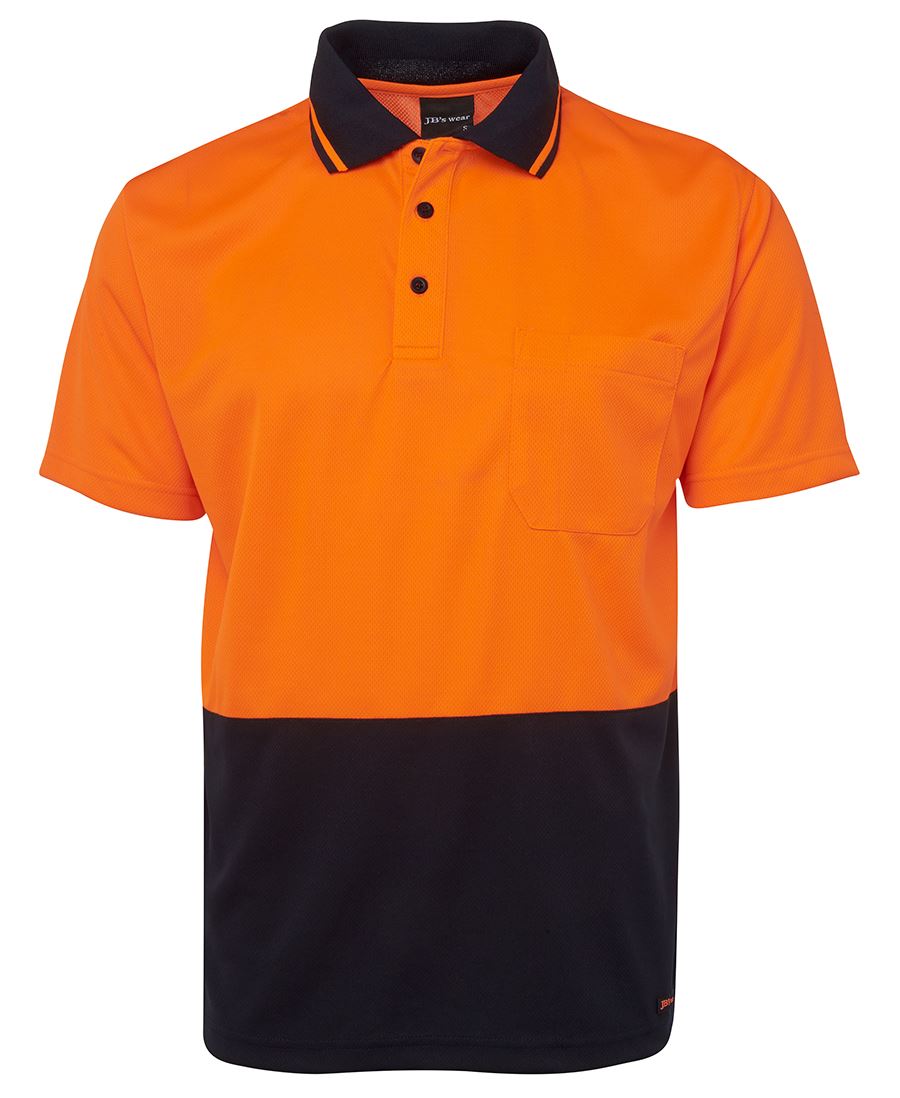 JB's Adults and Kids Hi Vis Non Cuff Traditional Polo 6HVNC