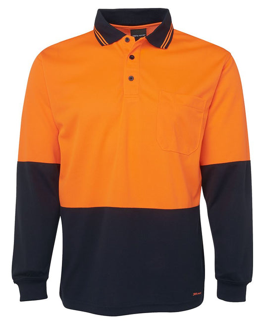 JB's Hi Vis L/S Traditional Polo 6HVPL