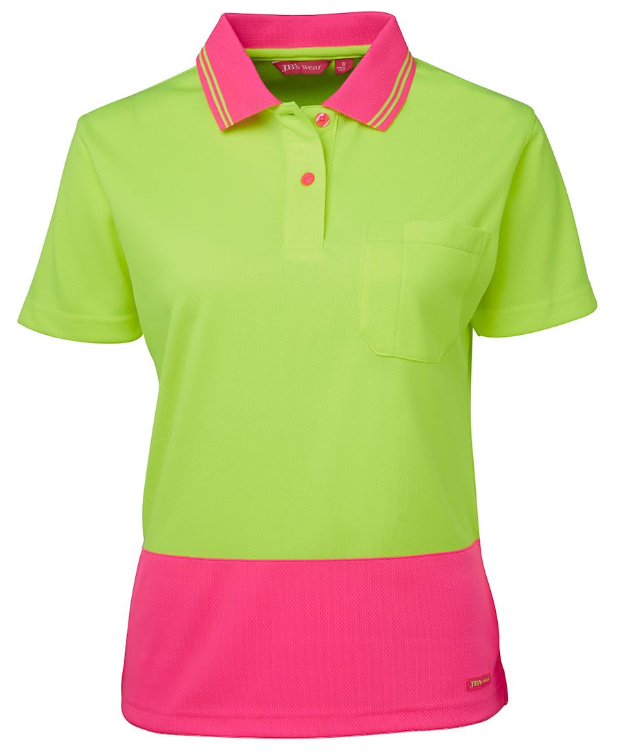 JB's Ladies Hi Vis S/S Comfort Polo 6LHCP