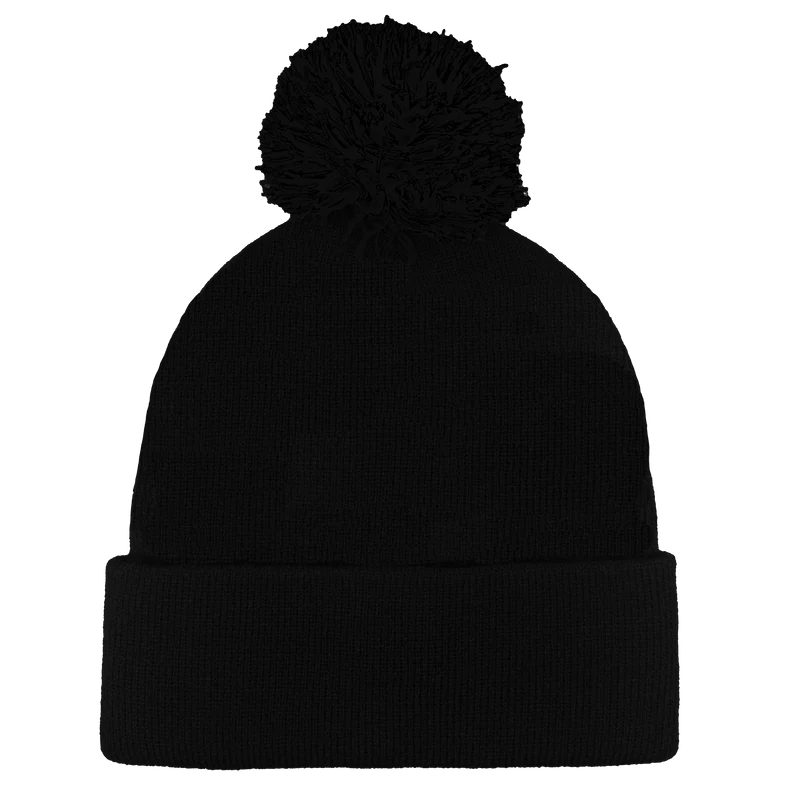 B1900 Headwear24 Cuffed Knitted Pom Pom Beanie
