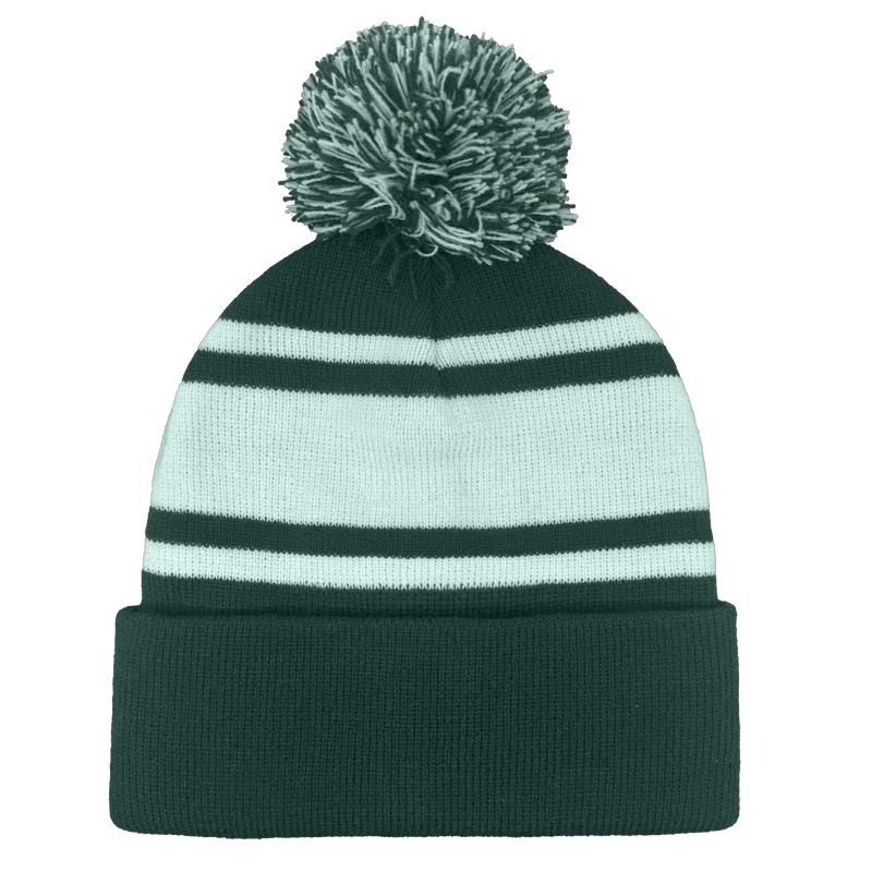 B1900 Headwear24 Cuffed Knitted Pom Pom Beanie
