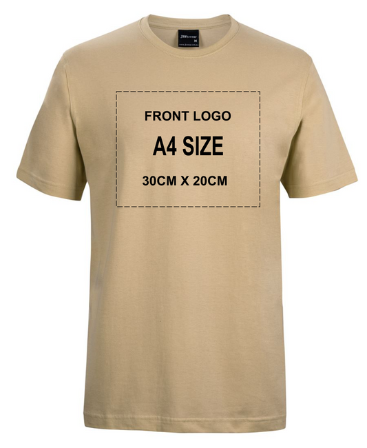 A4 SIZE LOGO 30cmW X 20cmH FRONT OR BACK PRINT
