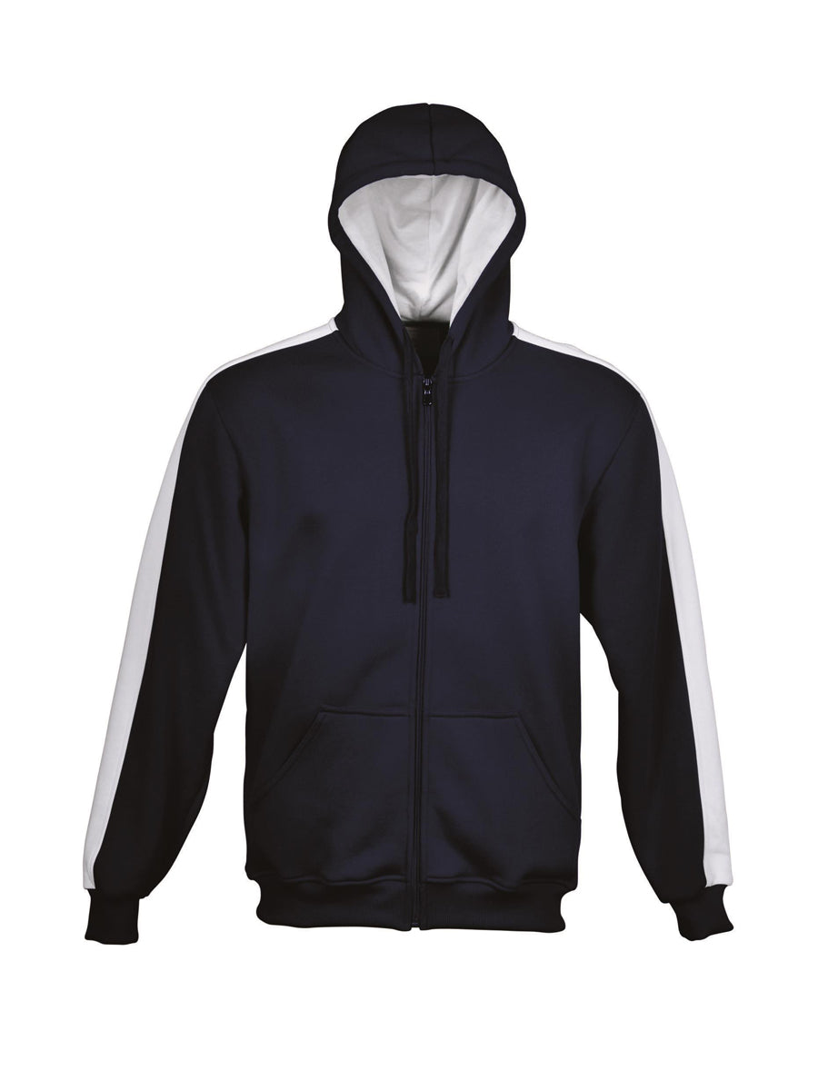 Unisex Adults Contrast Fleece Zip Through Hoodie Style ID: CJ1221