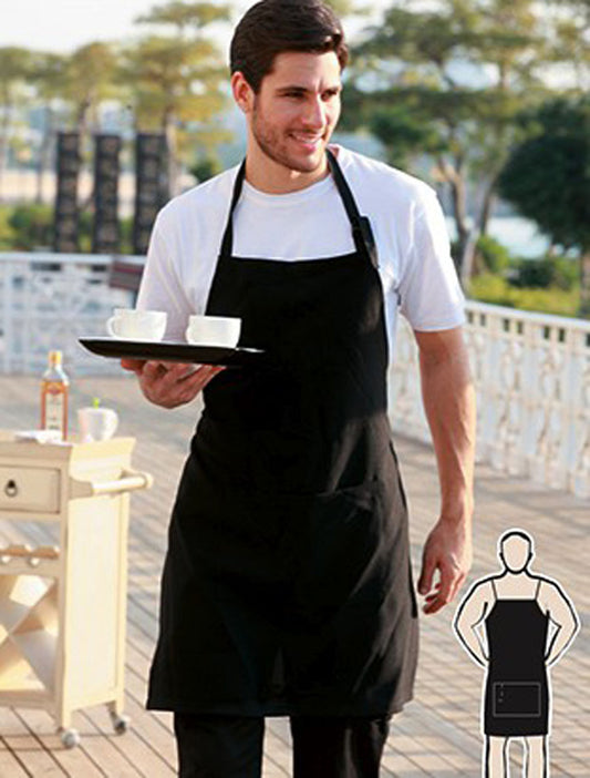 Cotton Drill Full Bib Apron - With Pocket Style ID: WA0396