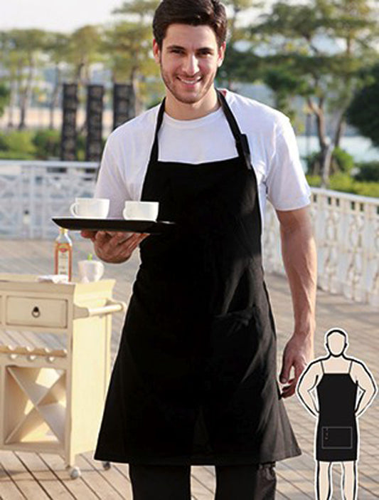 Polyester Drill Full Bib Apron - No Pocket Style ID: WA0644