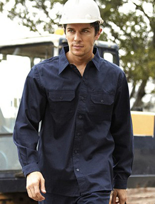 BC Unisex Adults Cotton Drill Work Shirt L/S Style ID: WS0680